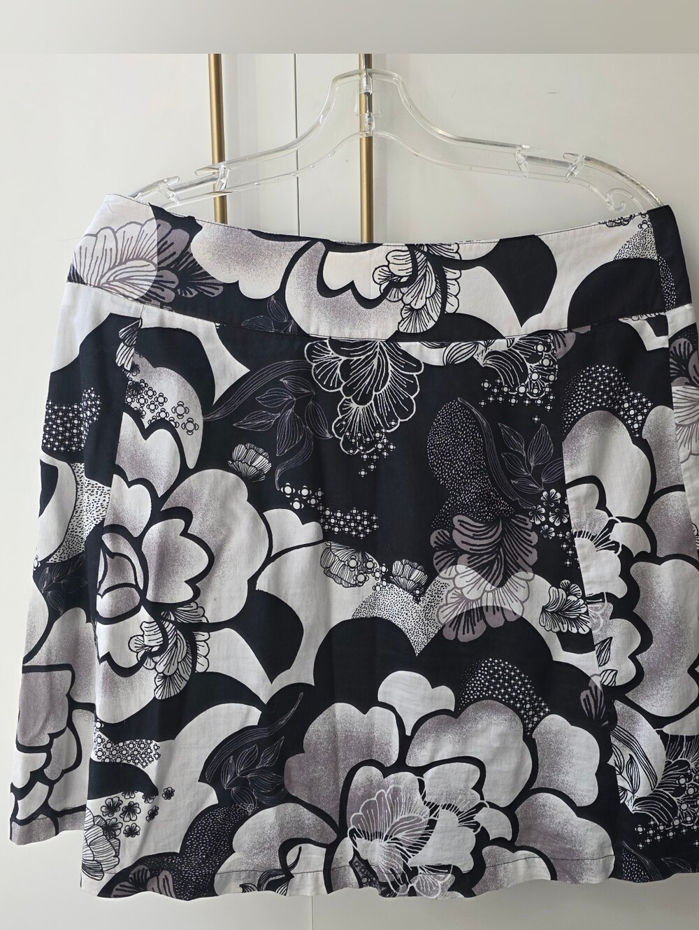 Mexx Black & White Graphic Floral Mini Skirt - Picture 2 of 5
